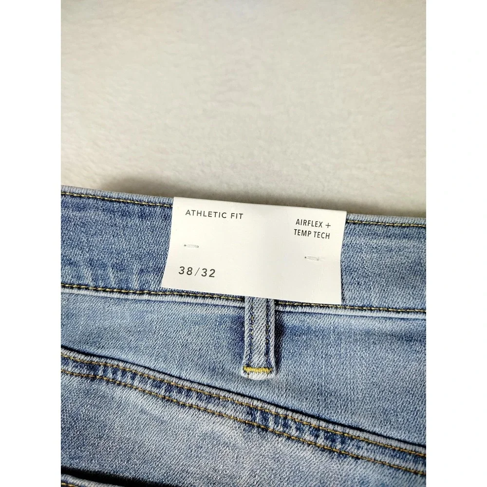 American Eagle Airflex+ Temp Tech Jeans Mens 38 Light Blue Athletic Tapered